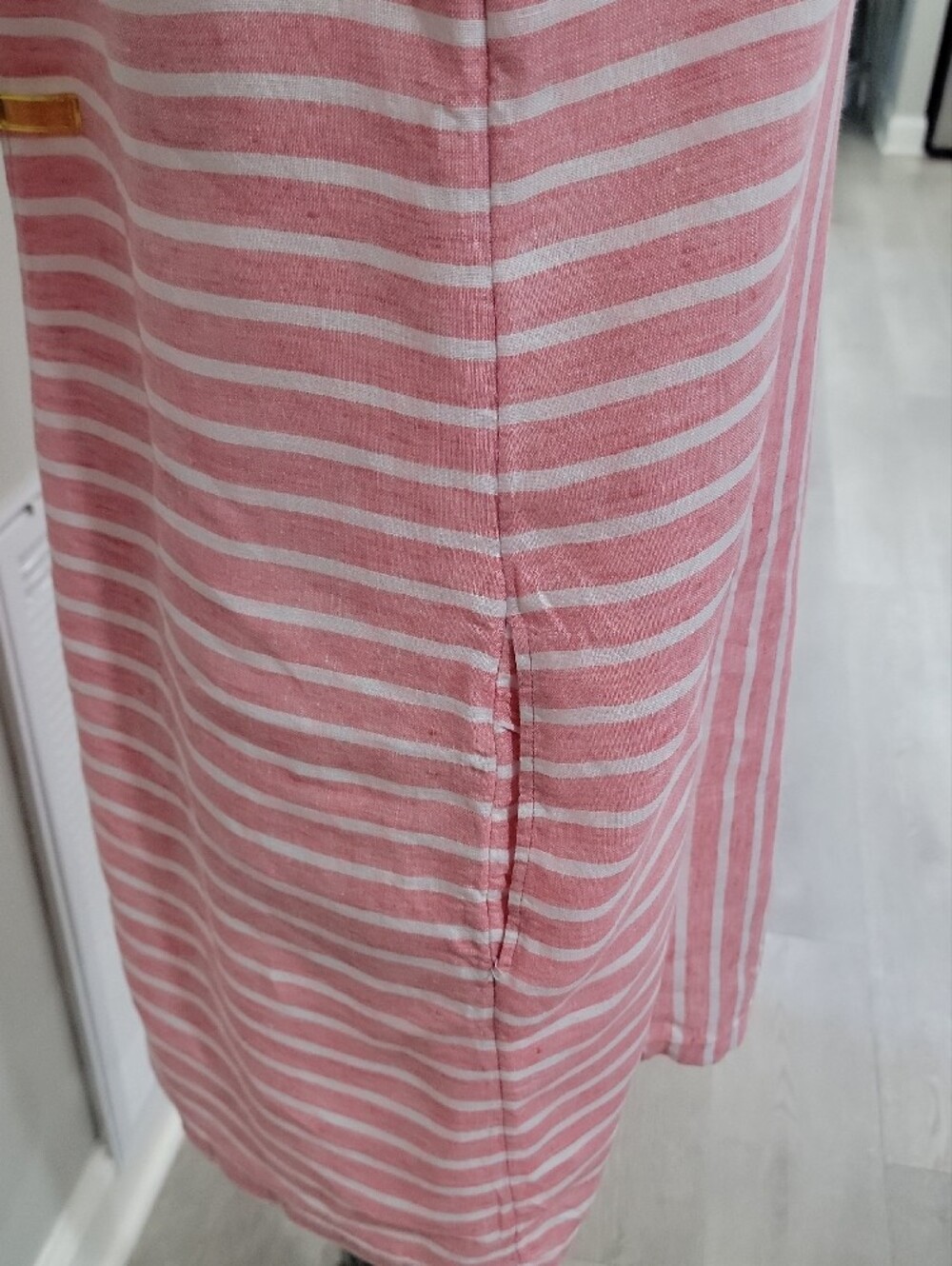 Sigrid Olsen Linen Striped Midi Dress - Picture 6 of 13